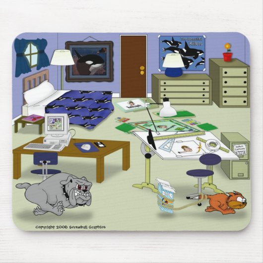 Op de run Mousepad Muismat (Voorkant)