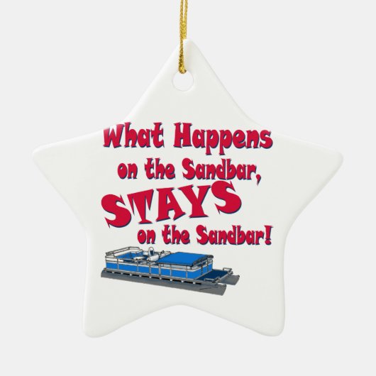 Op de Sandbar Keramisch Ornament (Voorkant)