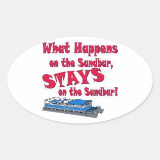 Op de Sandbar Ovale Sticker