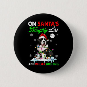 Op de Santa's Santa's Naughty List Spijt Niets Ker Ronde Button 5,7 Cm