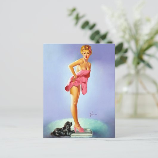 Op de schalen briefkaart (Staand voorkant)