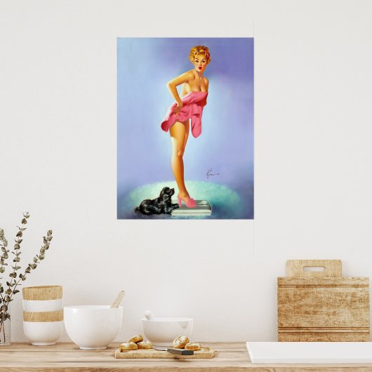 Op de schalen omhoog poster (Keuken)