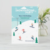 Op de Skihellingen Uitnodiging (Staand voorkant)