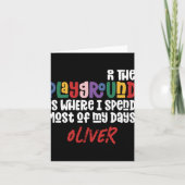 Op de speelplaats Tygraphy modern cadeau voor lera Kaart (Voorkant)