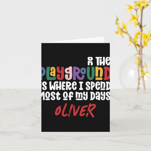 Op de speelplaats Tygraphy modern cadeau voor lera Kaart (Gele Bloem)