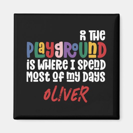 Op de Speelplaats Tygraphy Modern Geschenk voor Le Magneet (Voorkant)