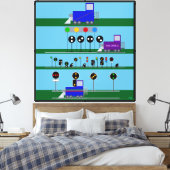 Op de spoorlijn canvas afdruk (Insitu (Slaapkamer))