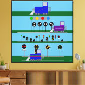 Op de spoorlijn canvas afdruk (Insitu (Woonkamer))