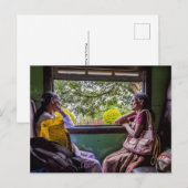 Op de Sri Lankaanse trein Briefkaart (Voorkant / Achterkant)
