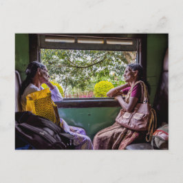 Op de Sri Lankaanse trein Briefkaart
