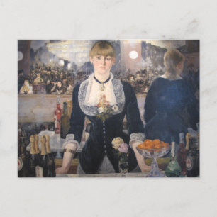 Op de staaf van de follies-berge Edouard Manet Briefkaart