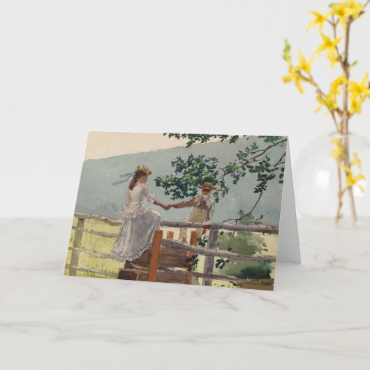 Op de Stile | Winslow Homer Kaart (Gele Bloem)