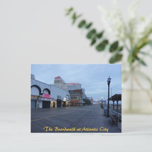 Op de stoep in Atlantic City, NJ Briefkaart (Staand voorkant)