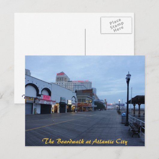 Op de stoep in Atlantic City, NJ Briefkaart (Voorkant / Achterkant)