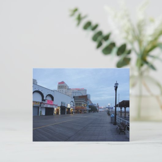 Op de stoep in Atlantic City, NJ Briefkaart (Staand voorkant)