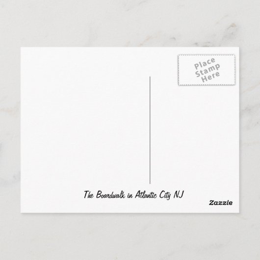 Op de stoep in Atlantic City, NJ Briefkaart (Achterkant)
