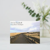 Op de stoep, Long Beach, Washington Briefkaart (Staand voorkant)