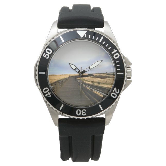 Op de stoep, Long Beach, Washington Horloge (Voorkant)