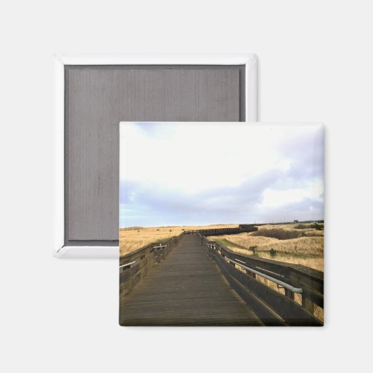 Op de stoep, Long Beach, Washington Magneet (Voorkant / Achterkant)