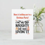 “Op de stoute lijst en ik geniet ervan” ontwerp Kaart (Staand voorkant)