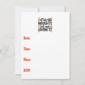 “Op de stoute lijst en ik geniet ervan” ontwerp Kaart (Achterkant)