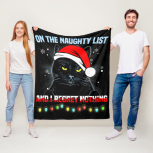 Op De Stoute Lijst En Ik Heb Er Geen Spijt Van Kat Fleece Deken