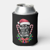 Op de stoute lijst en ik heb geen spijt van Kerstm Blikjeskoeler (Blikje Voorkant)