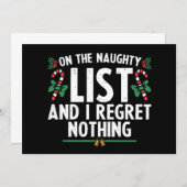 Op De Stoute Lijst En Ik Heb Nergens Spijt Van Ker Kaart (Voorkant / Achterkant)