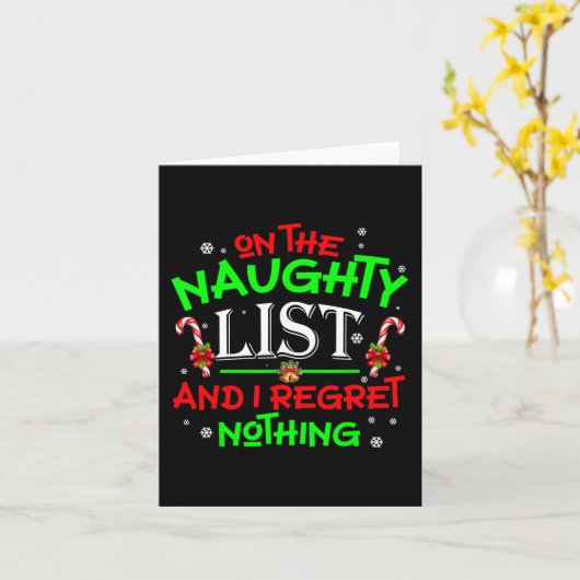 Op de stoute lijst en ik heb spijt van niets leuks kaart (Gele Bloem)