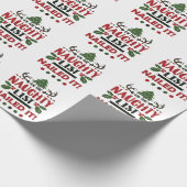 Op De Stoute Lijst Gespijkerd Het Is Grappig Kerst Cadeaupapier (Hoek)