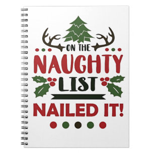 Op De Stoute Lijst Het Is Gelukt Funny Kerst Notitieboek