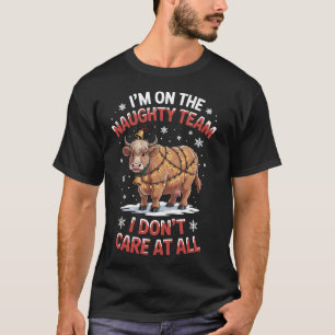 Op de stoute lijst, het kan me niets schelen Koe T-shirt
