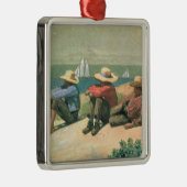 Op de strand, 1875 (m/c) metalen ornament (Rechts)