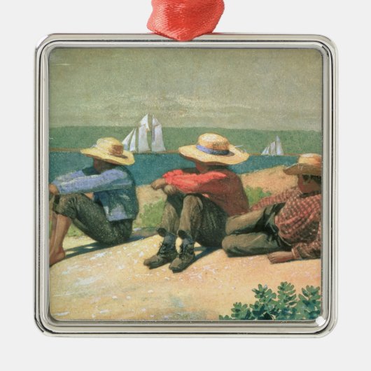 Op de strand, 1875 (m/c) metalen ornament (Voorkant)
