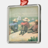 Op de strand, 1875 (m/c) metalen ornament (Links)