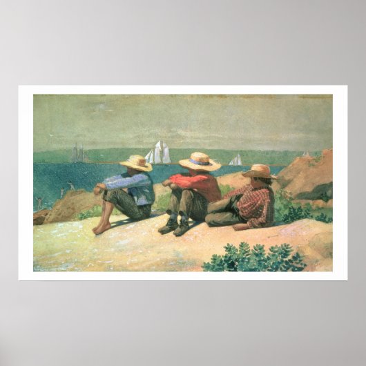 Op de strand, 1875 (m/c) poster (Voorkant)