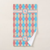 Op de strand Argyle-handdoek Bad Handdoek (Handdoek)