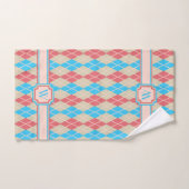 Op de strand Argyle-handdoek Bad Handdoek (Handdoek)
