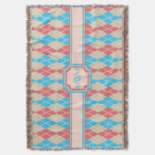 Op de strand Argyle Throw Blanket Deken (Voorkant Verticaal)