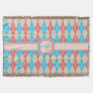 Op de strand Argyle Throw Blanket Deken