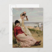 Op de strand briefkaart (Voorkant / Achterkant)