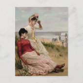 Op de strand briefkaart (Voorkant)