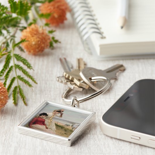 Op de strand sleutelhanger (Zijkant)