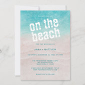 Op de strand Tropische Waterverf Kaart (Voorkant)