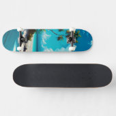 Op de strand - Wit zand en Blauwe hemel Persoonlijk Skateboard (Horizontaal)