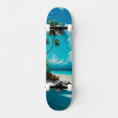 Op de strand - Wit zand en Blauwe hemel Persoonlijk Skateboard (Voorkant)