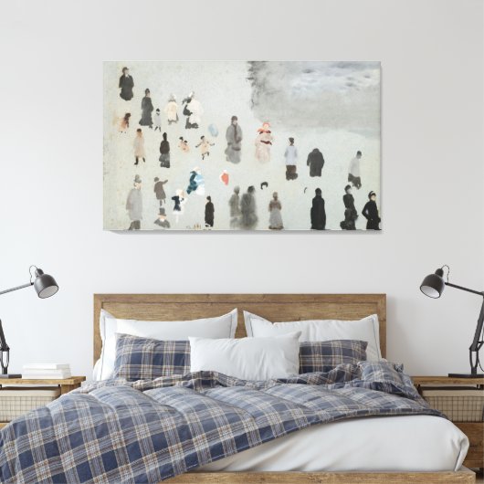 Op de Straten van Parijs Canvas Afdruk (Insitu (Slaapkamer))