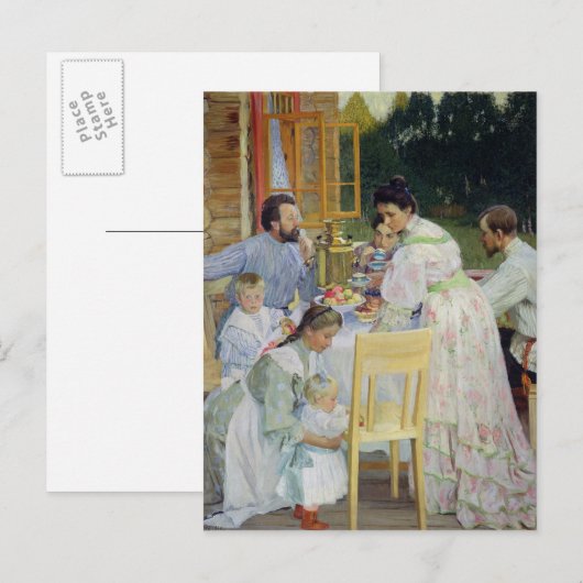 Op de Terras, 1906 Briefkaart (Voorkant / Achterkant)