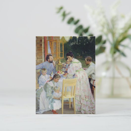 Op de Terras, 1906 Briefkaart (Staand voorkant)