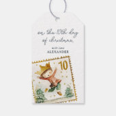 Op de tiende dag van Kerstmis Cadeaulabel (Achterkant)